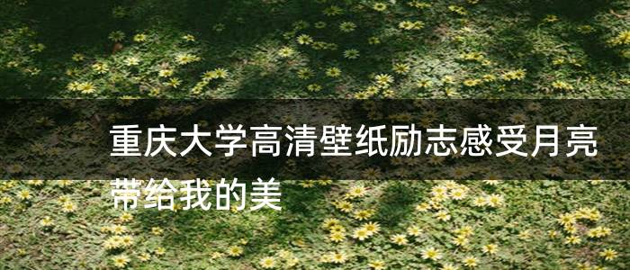 重庆大学高清壁纸励志感受月亮带给我的美